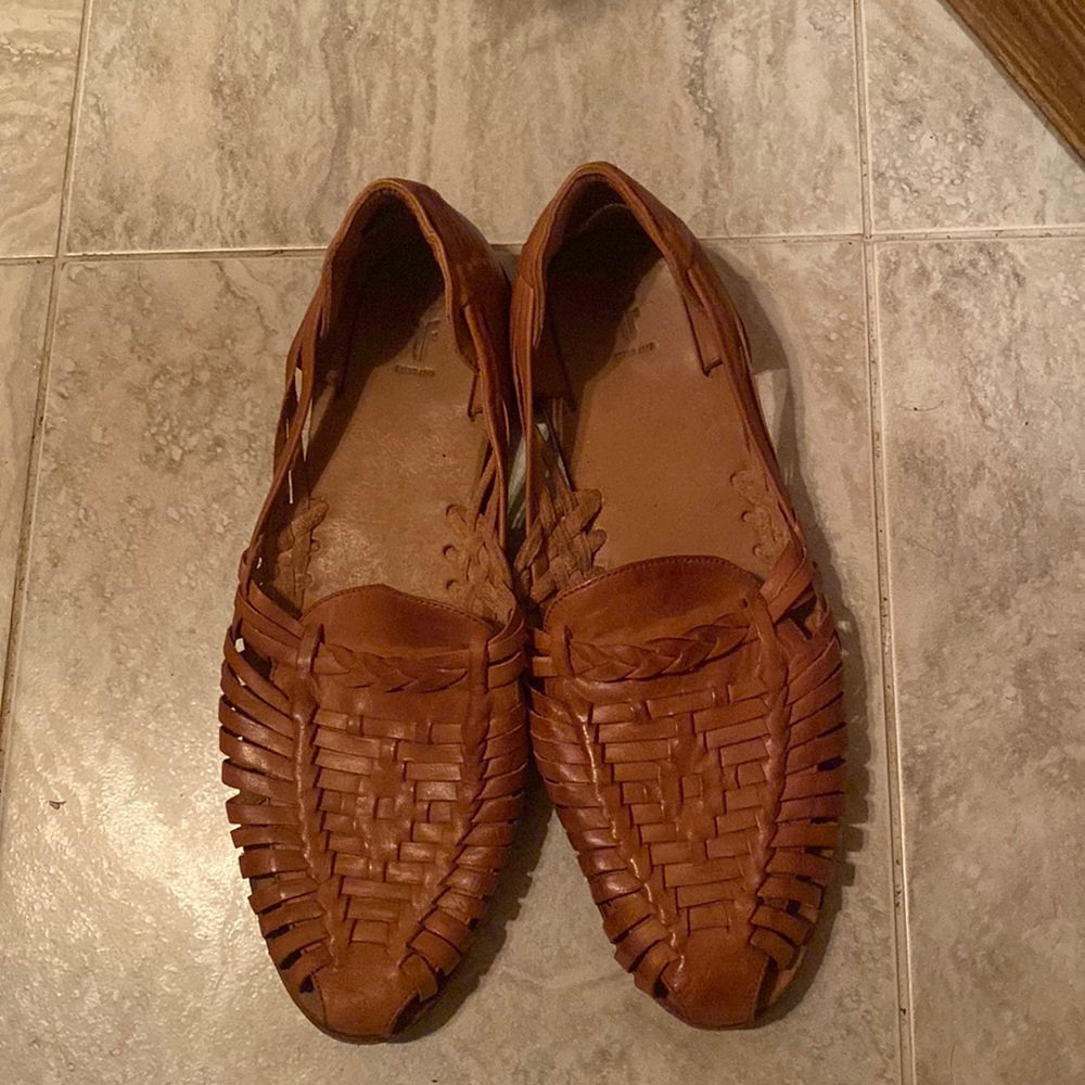 Frye woven flats